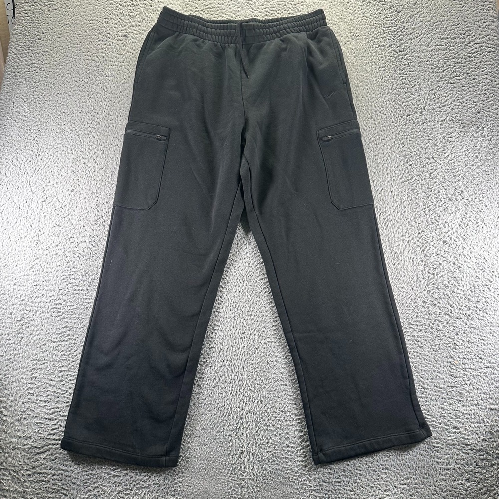 Everlast Sweatpants Men's XL Black‎ Cotton Fleece Lined Performance Basketball
